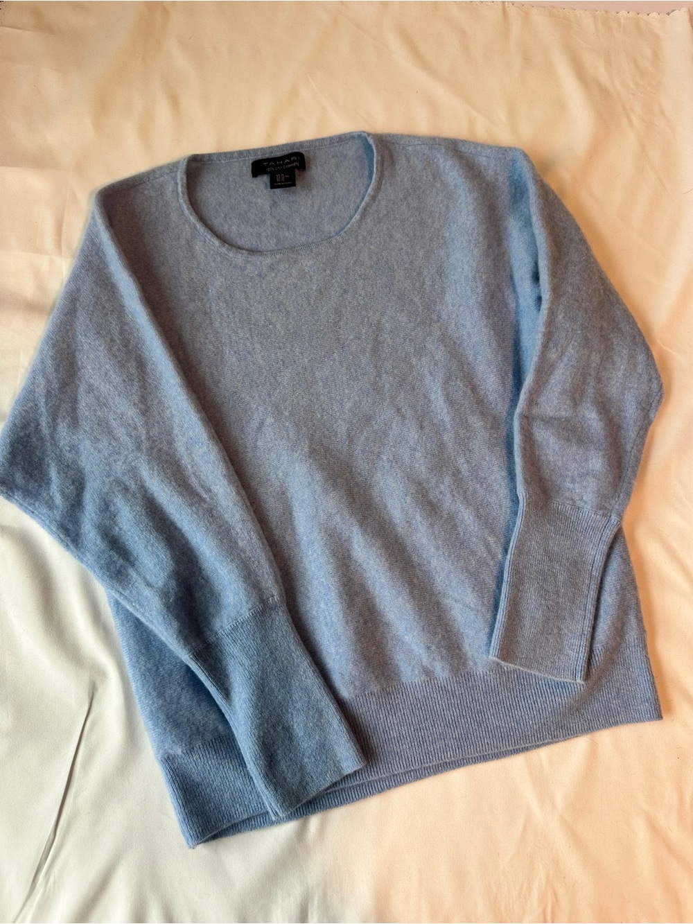 Tahari 100% 2-Ply Cashmere Sweater Crewneck / Scoop Neck Pullover X-Large